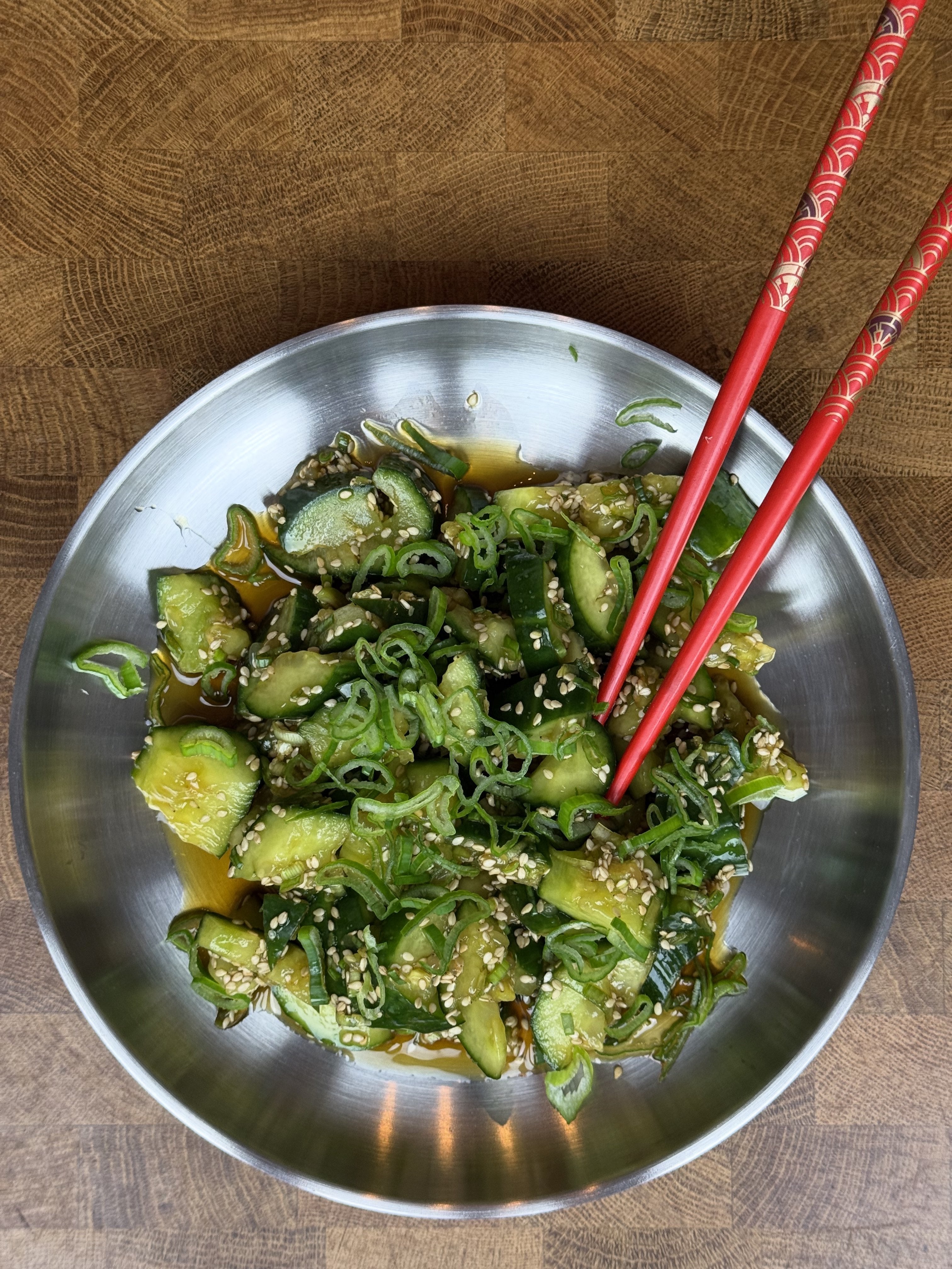 Rustfrit stål tallerken Smashed cucumber salaf
